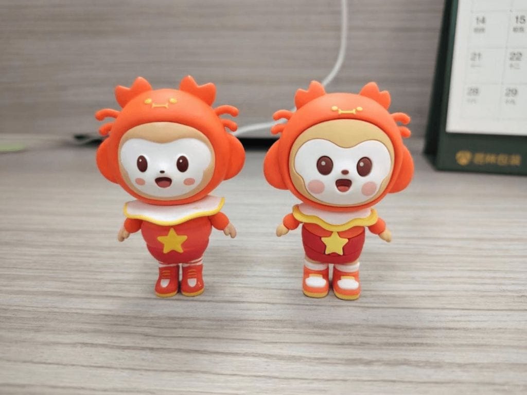 Drip glue and injection molding of PVC toys