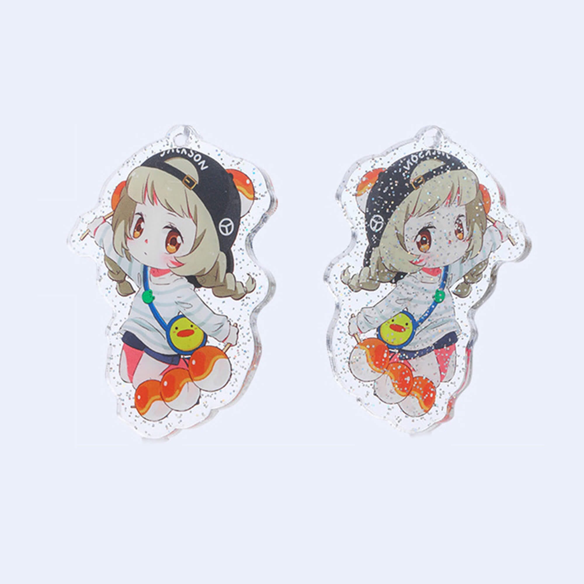 Double-sided pattern, single-sided glitter