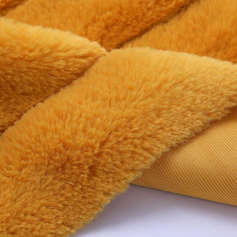 plucked rabbit fur fabric