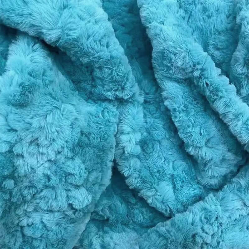 Brushed Pattern Rabbit Fur